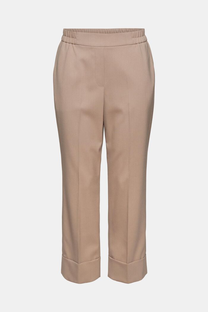 Cropped bukser med mellemhøj talje, TAUPE, detail image number 2