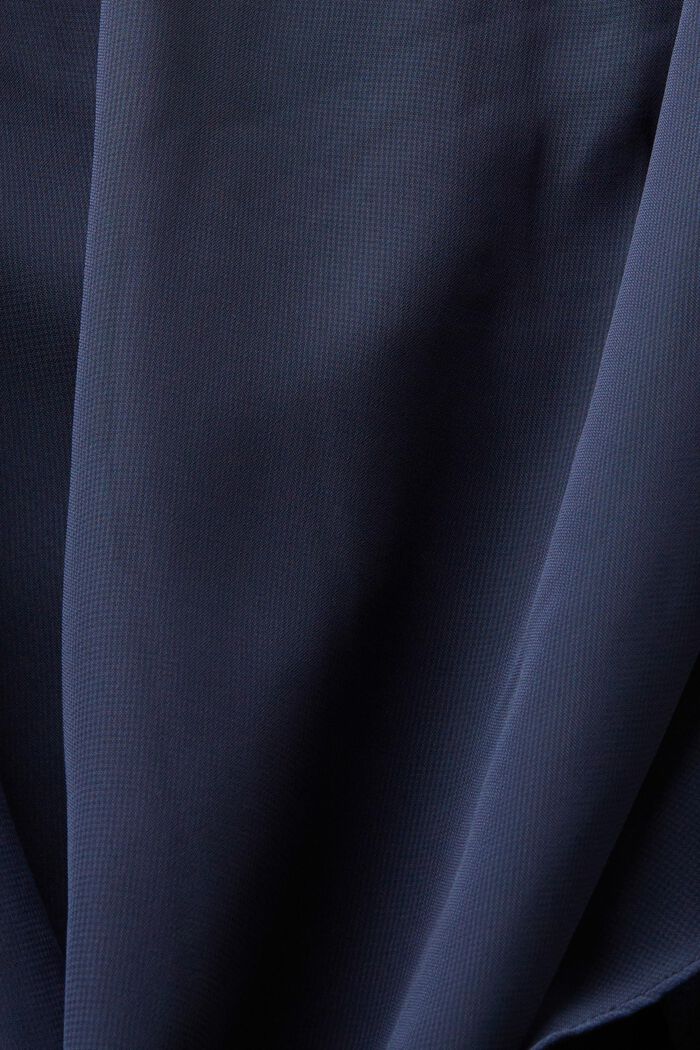 Chiffonbluse med snøre, NAVY, detail image number 4