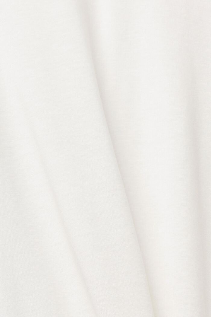 Med TENCEL™: T-shirt med høj krave, OFF WHITE, detail image number 6