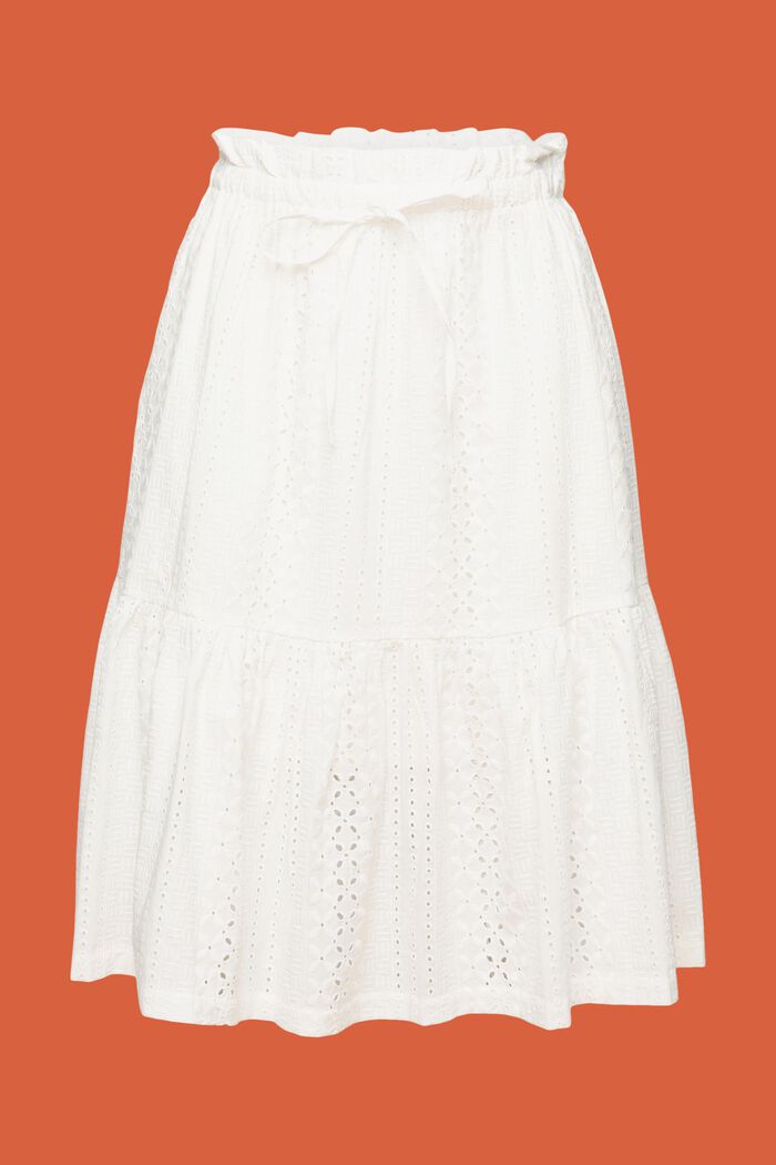 Broderet nederdel, LENZING™ ECOVERO™, WHITE, detail image number 7