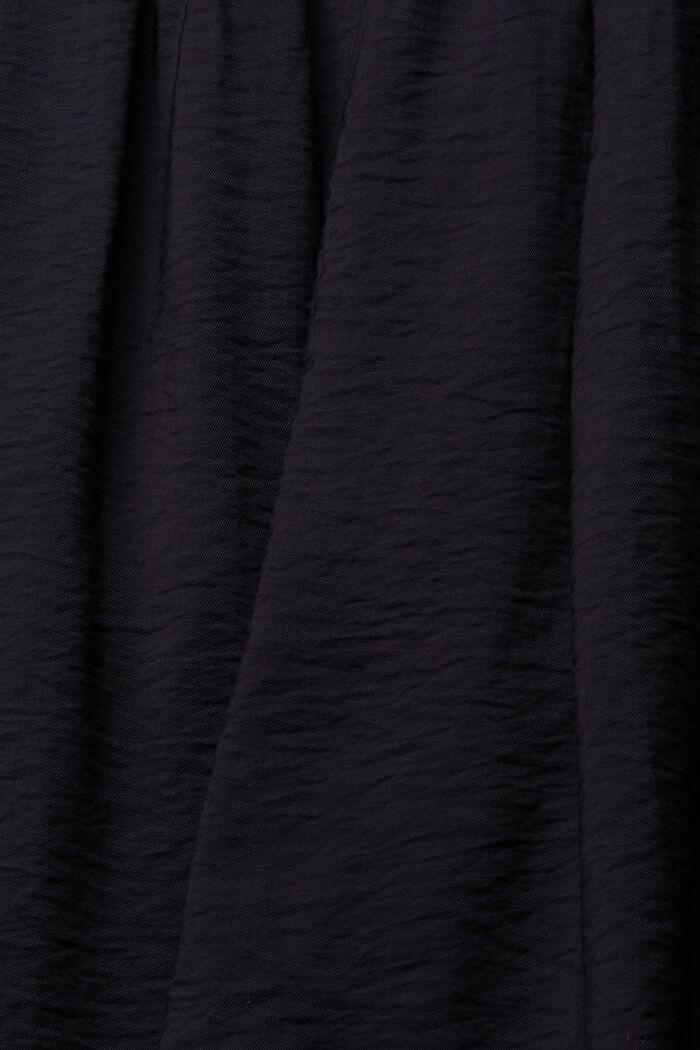 Blødt faldende bermudashorts i krøllet look, BLACK, detail image number 1