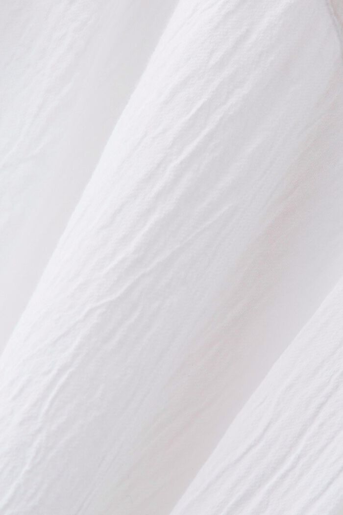 Bluse i tekstureret bomuld, WHITE, detail image number 6