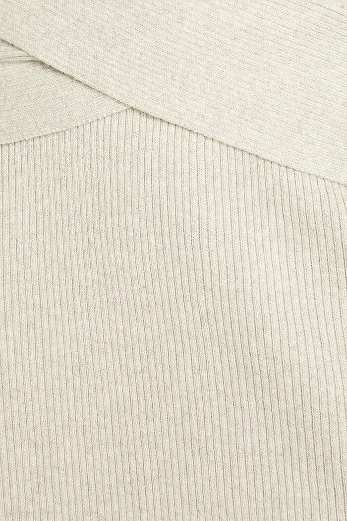 Metallic ribbet midi-nederdel med snoet linning, SILVER, detail image number 4
