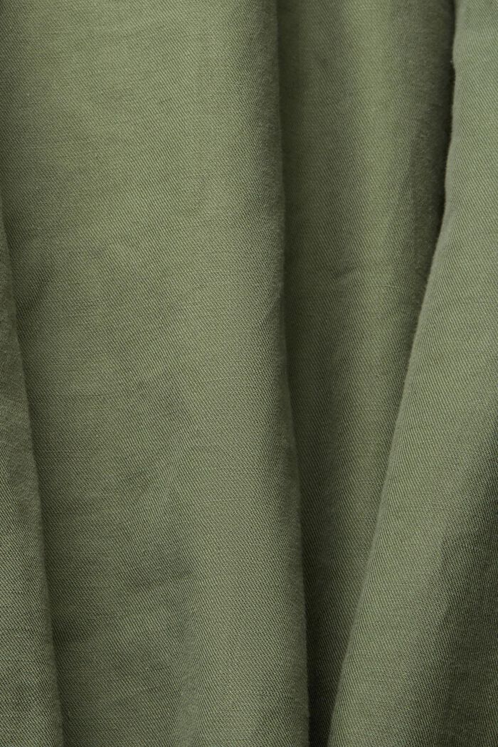I hørmix: skjortekjole med bælte, GREEN, detail image number 4