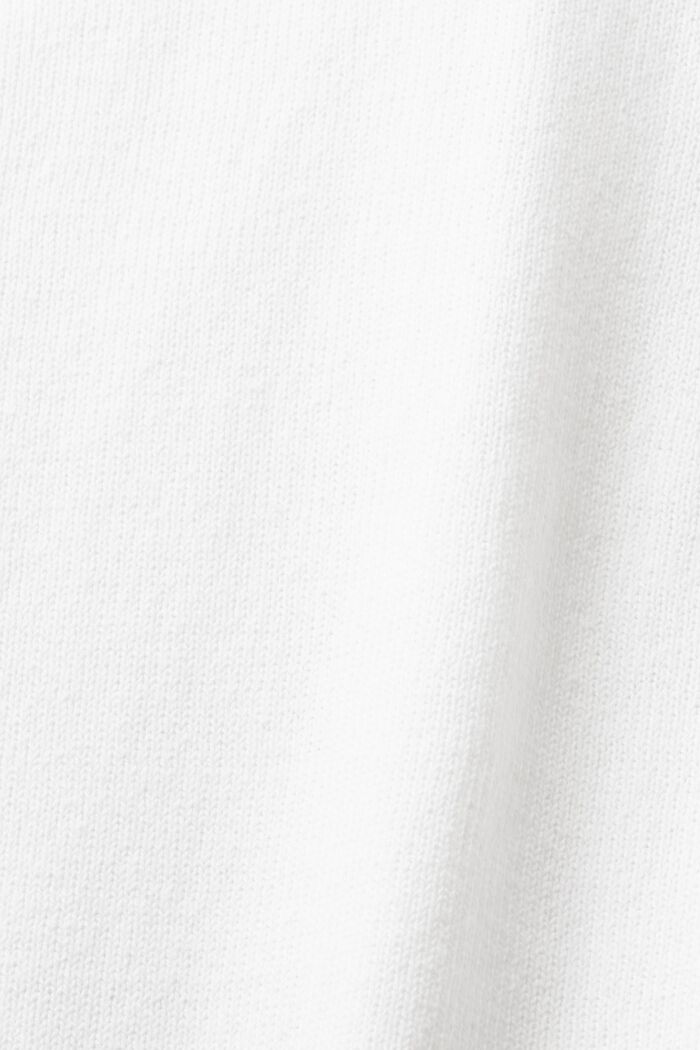 Sweater i bomuld og hør, WHITE, detail image number 5