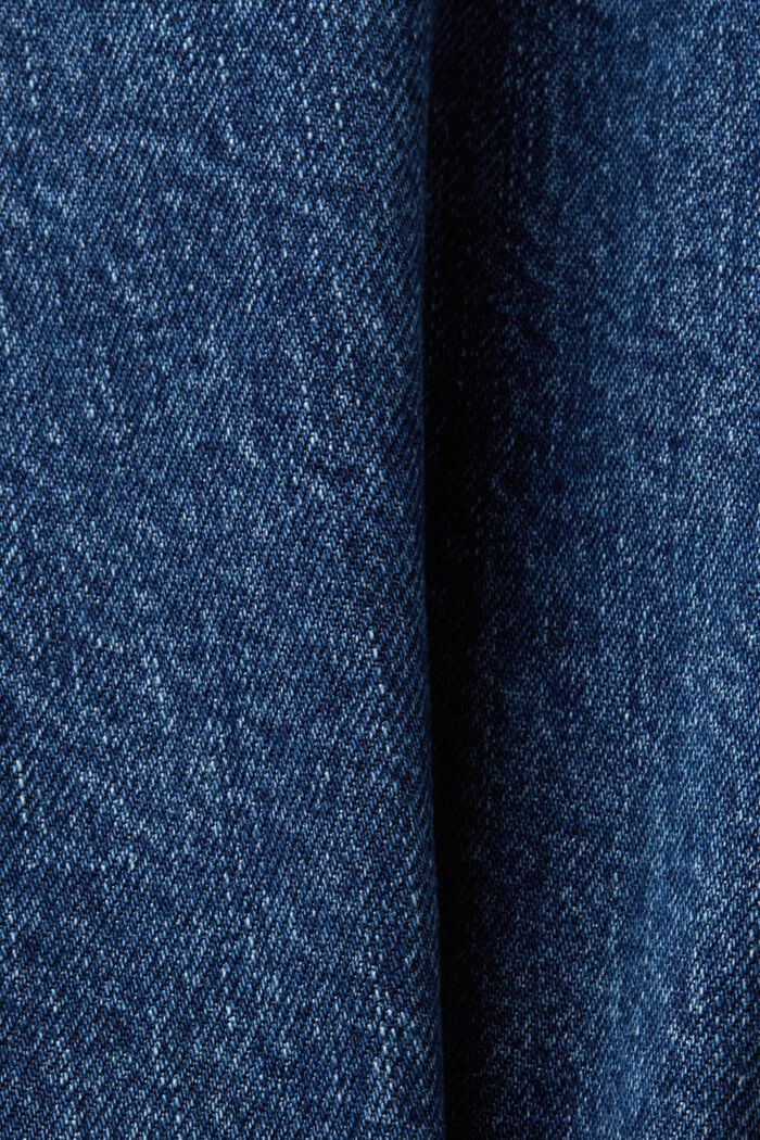Lige retro-jeans med høj talje, BLUE MEDIUM WASHED, detail image number 5