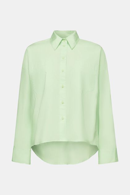 Button up-skjorte i bomuldspoplin