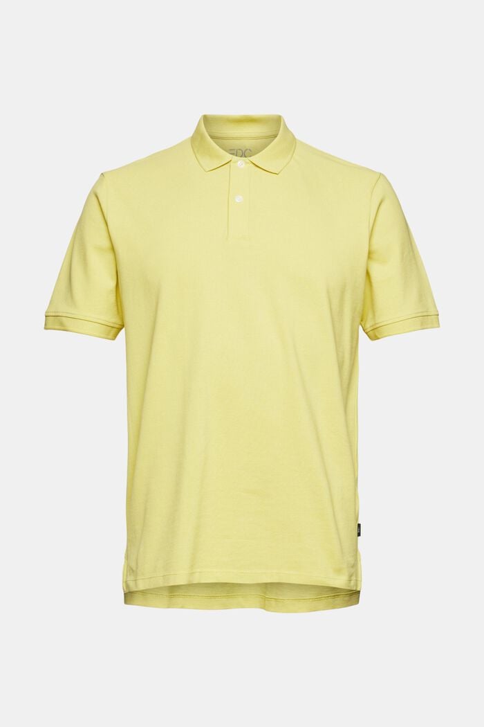 Poloshirt af bomuld, YELLOW, overview