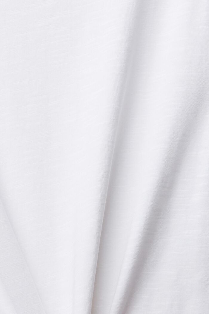 Ensfarvet T-shirt, WHITE, detail image number 1