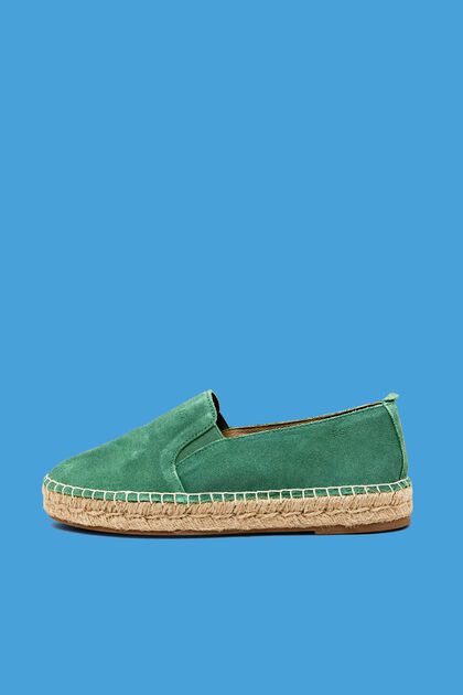 Espadrillos i ruskind, GREEN, overview