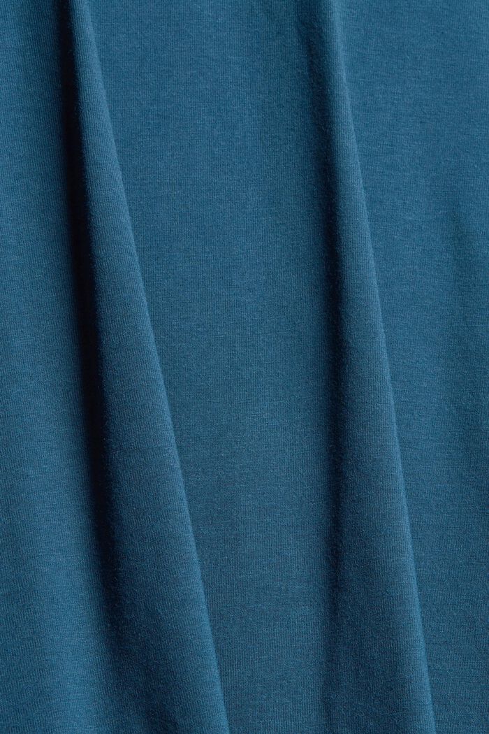 Langærmet T-shirt i jersey med COOLMAX®, PETROL BLUE, detail image number 4