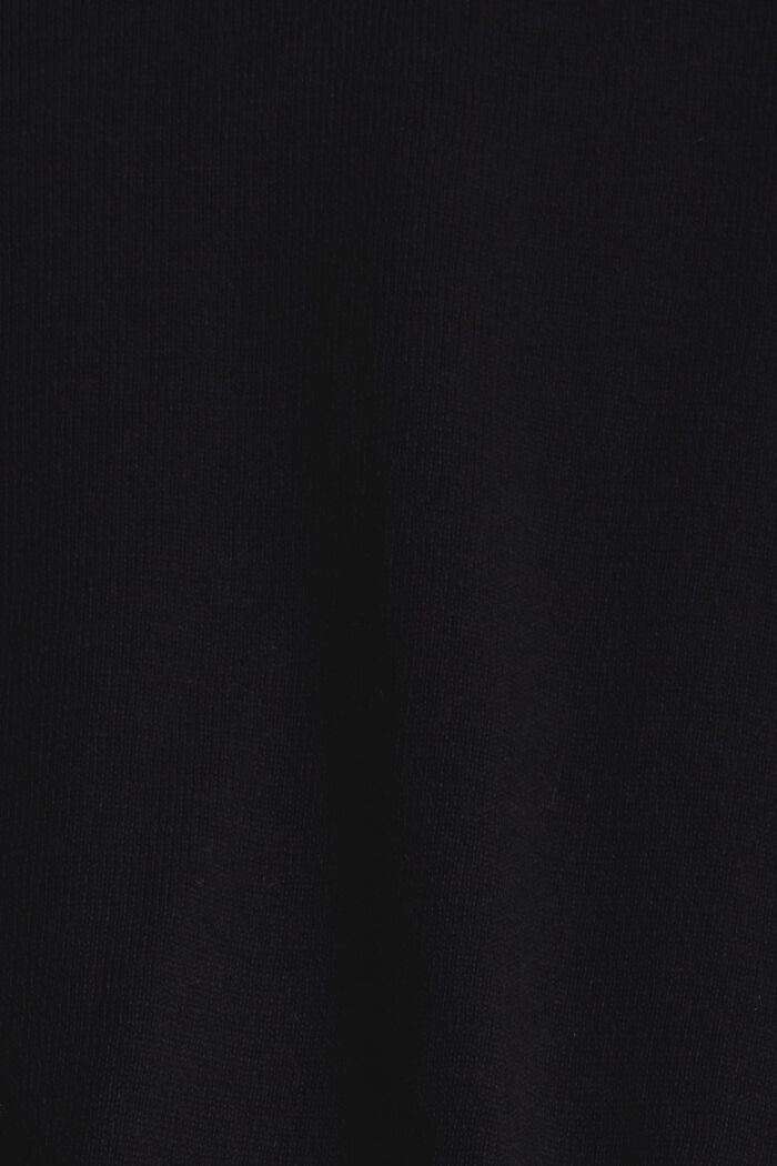 Striksweater af bomuld, BLACK, detail image number 1
