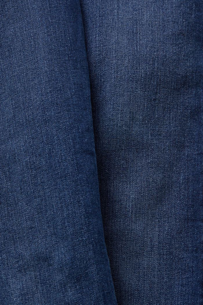Slim jeans med mellemhøj talje, BLUE DARK WASHED, detail image number 6