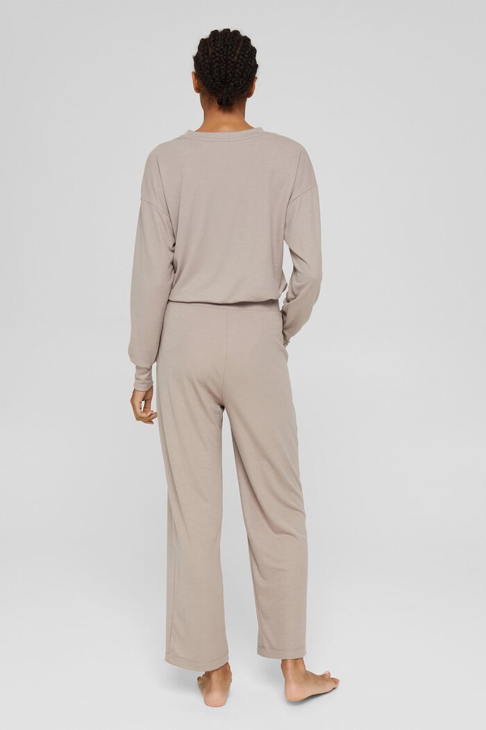 TENCEL™-blanding: stumpede pyjamasbukser, LIGHT TAUPE, detail image number 3