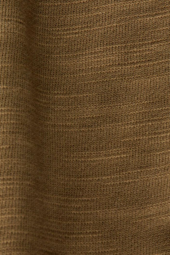 Hættetrøje med lynlås, 100 % bomuld, KHAKI GREEN, detail image number 5