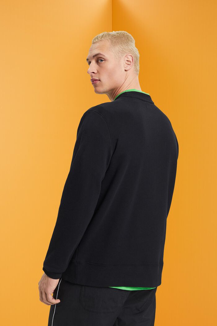 Sweatshirt med broderet logo, BLACK, detail image number 3