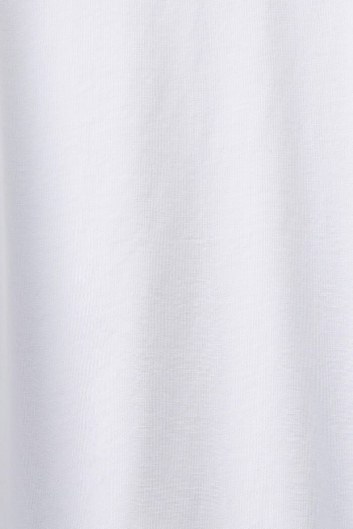 T-shirt i økologisk bomuld med V-hals, WHITE, detail image number 5