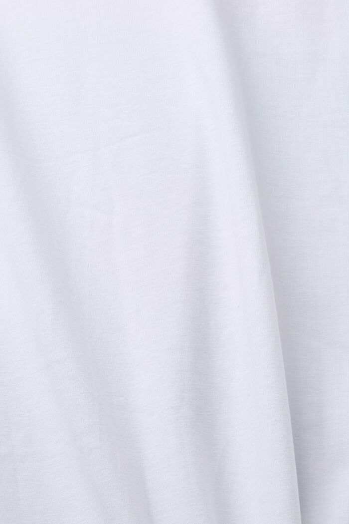 Jersey-T-shirt med print, 100 % bomuld, WHITE, detail image number 5