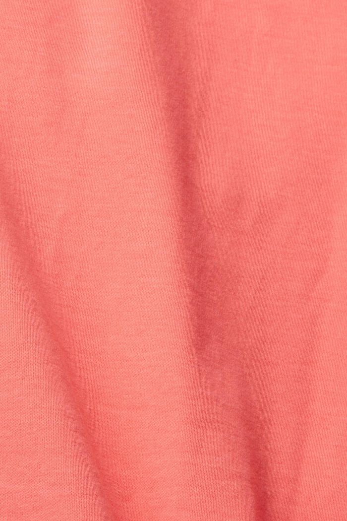 Jerseykjole med bindebælte, CORAL RED, detail image number 4