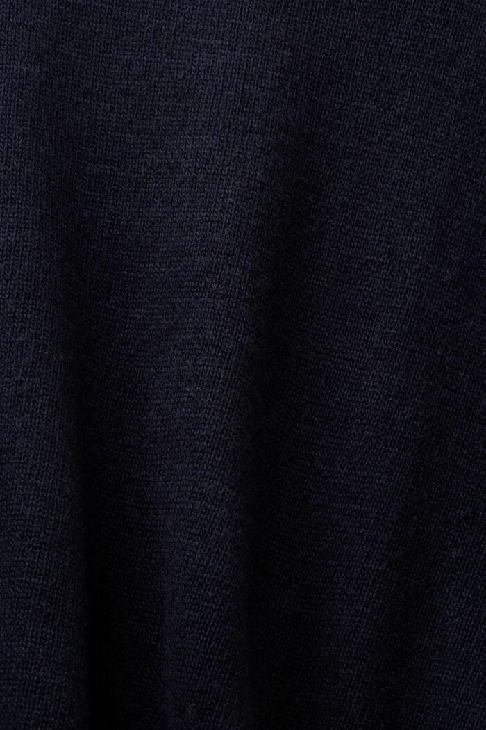 Sweater i uldmiks med høj hals, NAVY, detail image number 5