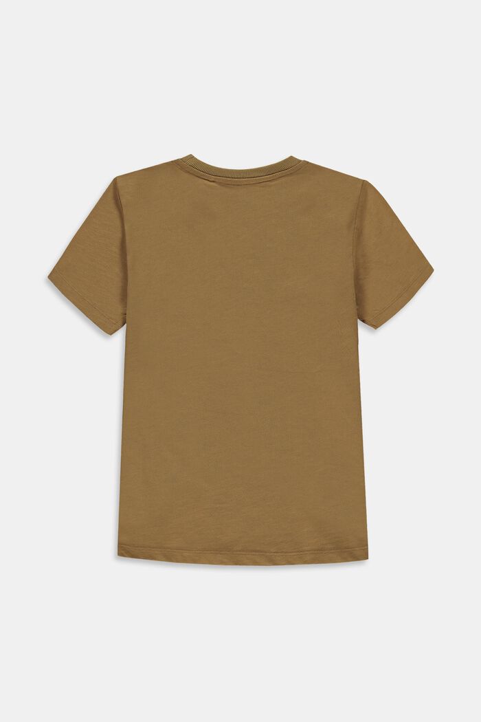 Jersey-T-shirt med print, KHAKI BEIGE, detail image number 1