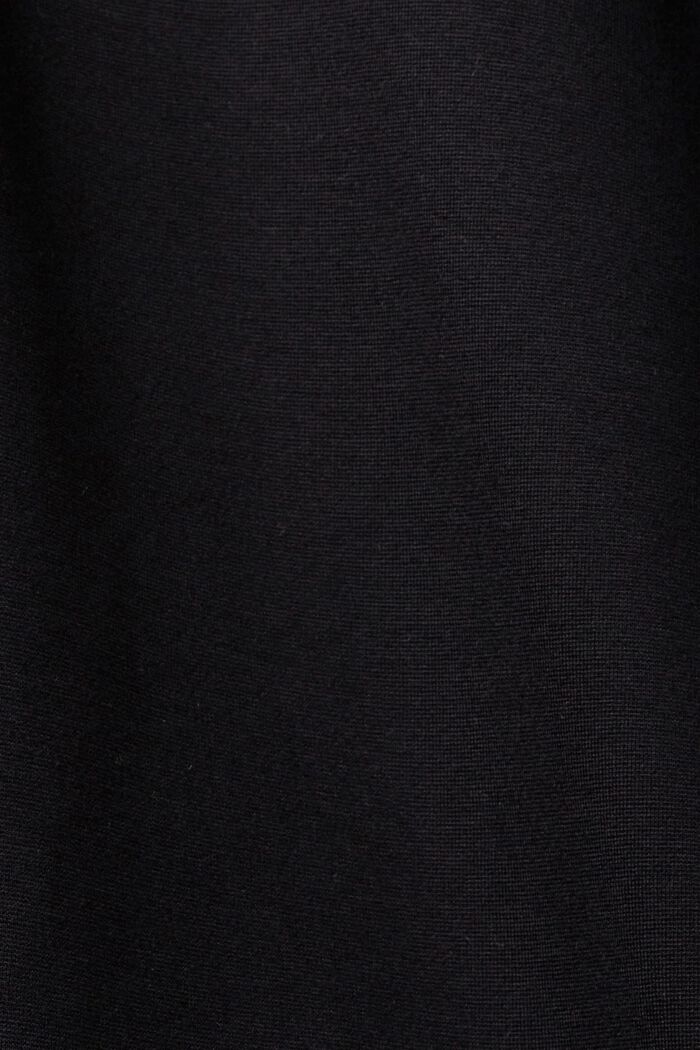 Midinederdel i jersey med samledetalje, BLACK, detail image number 1