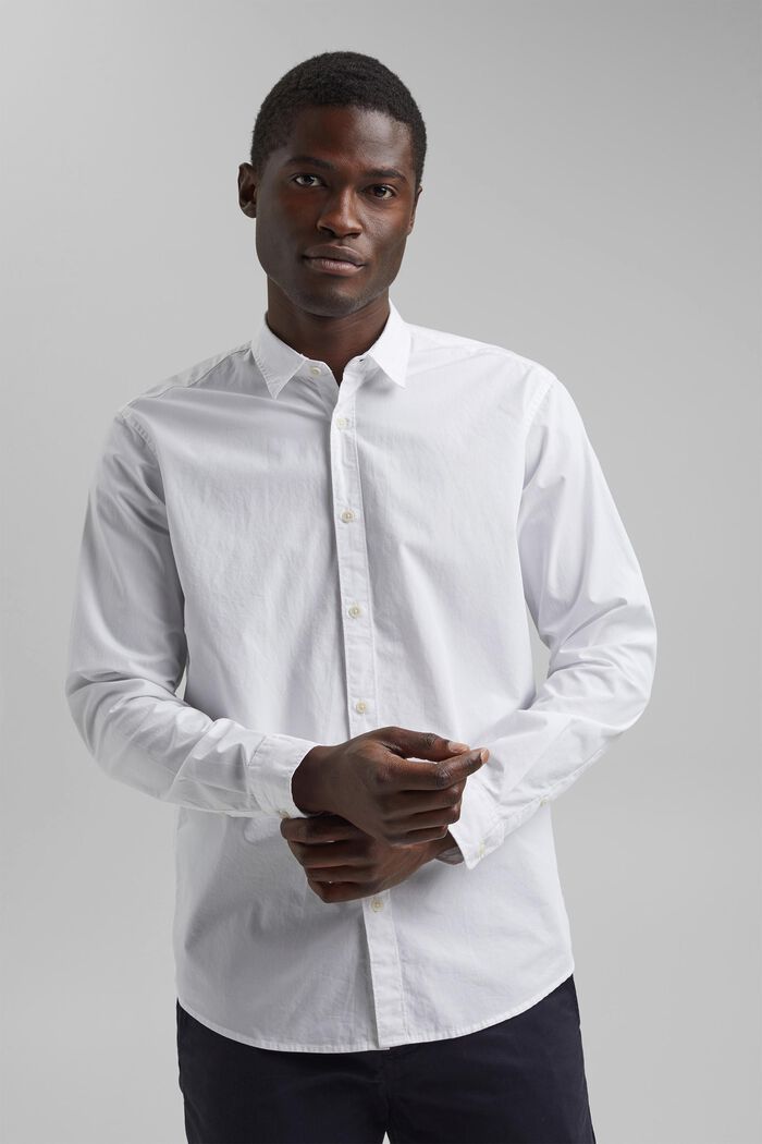 Skjorte af 100% økologisk pima-bomuld, WHITE, detail image number 5